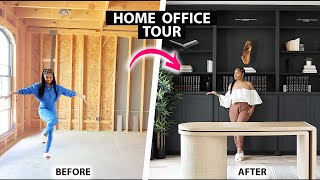 MY CUSTOM HOME OFFICE REVEAL *decor tips + DIY hacks*