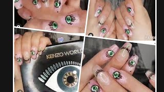 ACRYLIC NAILS TUTORIAL | EYE Nail Arts | Evil Eyes