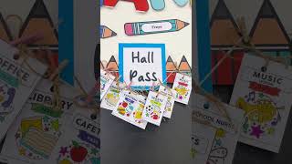 Printable School Hall Passes #shorts #hallpass #backtoschool #printable #elementaryschool