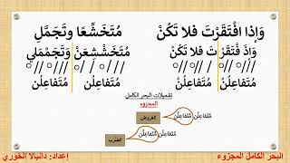 دراسة عروضية وفق البحر الكامل المجزوء   مدخل إلى علم العروض   لغتي عربية   دانيالا الخوري