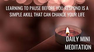 Guided Meditation: Learn to pause