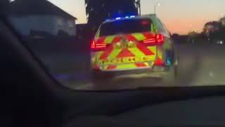 3 guys in Audi R8 V10 Tailgate Police and GET CHASED OUTRAN THEM