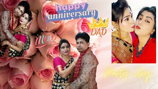 Mummy papa ki wedding Anniversary || Anniversary party vlog at home || Rituals