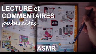 ASMR français - Lecture et commentaires publicités (Noël)