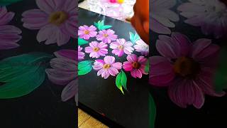 Create mesmerising pink flowers with acrylic color🌸😇 #shorts #shots #artwork #artist #artwork #