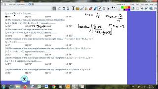 sec.1 (H.W. Angle between two straight lines) "Geometry"
