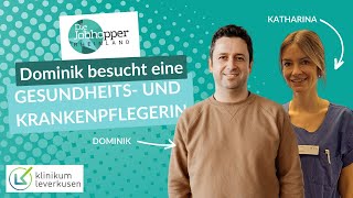 Jobhopper 2023: Dominik besucht eine Gesundheitspflegerin im Klinikum Leverkusen