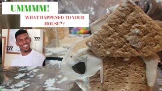 VLOGMAS DAY 10 l GINGERBREAD HOUSE DISASTER