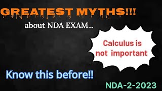 The Myths about NDA exam you don't know!!