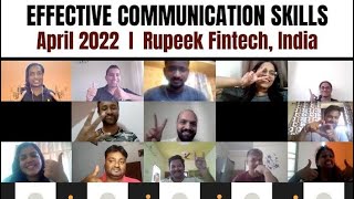 Effective Communication Program I Rupeek Fintech I Participants Expereinces I TeamWorks I Online