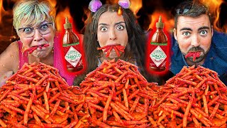 FIRST TO FINISH HOT SAUCE COVERED SPICY TAKIS WINS BIG PRIZE!