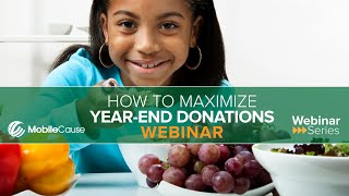 How to Maximize Year-End Donations Webinar