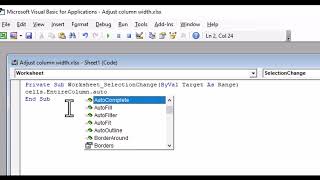 How to Adjust Column Width in Excel Automatically?