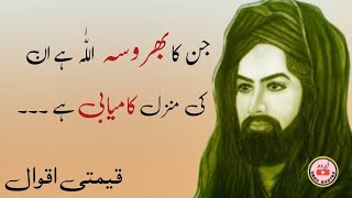 Jinn Ka Bahrosa Allah Hai Un Ke Manziel Kamyab e Hai||Qeemti Aqwal||Best Urdu Quotes||