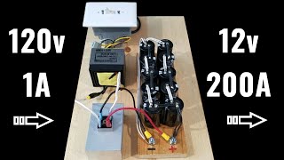 12v 200A DC from a 12v AC transformer!