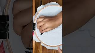 Birthday embroidery hoop ♥️ | DIY hand made #shorts