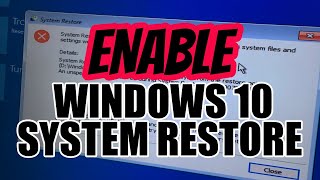 STOP Losing Your Data Enable SYSTEM RESTORE Now