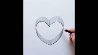 Heart shape drawing#shorts #youtubeshorts #shortvideo #shortstrending #artvideo #mauparnaartgallery