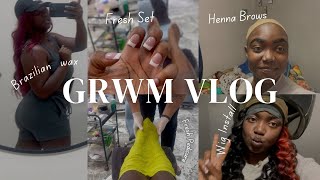 GRWM FOR MY TRIP TO NEW YORK! | WAXING, EYEBROW HENNA, HAIR, NAILS & TOES | SIMPLY CINN