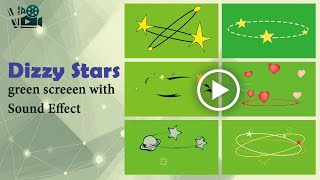 Dizzy Seeing Star 2D Animation Effects Green Screen Overlay Free full HD