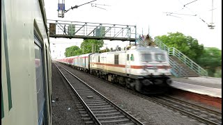 Push - Pull Rajdhani Express at it's Full Speed | Indian Railway