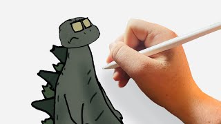 Drawing TRIANGLE (Godzilla vs Monkey) Animation characters