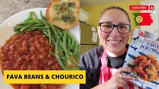 Portuguese Cooking: Fava Beans and Chourico