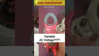 Autotransfer as variable AC voltage supply #shorts