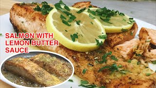 SALMON WITH LEMON BUTTER SAUCE RECIPE || SALMON RECIPE WITH LEMON BUTTER || RESEP IKAN SALMON BAKAR