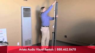 6' Tripod Projection Screen Demo.  San Francisco Bay Area Audio Visual Rentals