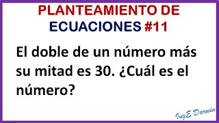 Guía corta para plantear ecuaciones de primer grado con fracciones | Planteamiento de ecuaciones 11