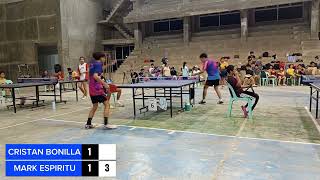 Cristan Bonilla vs Mark Espiritu 1st Agoo La Union Table Tennis Tournament