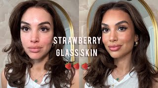 Strawberry Glass Skin Makeup Tutorial 🍓✨