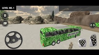 army soldier bus driving simulator - offroad us transport duty driver - android gamePlay