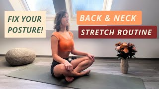 10min Back & Neck Stretch - Fix Your Posture With This Workout