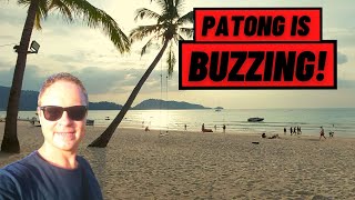 Patong Beach Is BUZZING! Walking Tour Of Patong Beach Road in Phuket, January 2nd 2022.