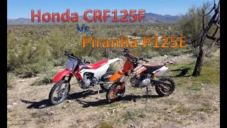 CRF125F vs Piranha P125E Ride Comparison