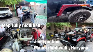 Jeep fully modified | Alloy wheels | big tyres | Led lights | Jeep juction mandi Dabhwali , Haryana