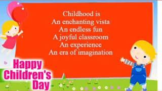 NOVEMBER 14 CHILDRENS DAY Presentation Done By GOPIKRISHNAN K.R