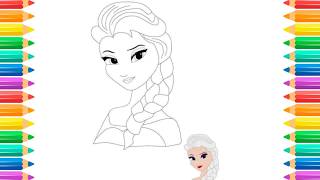 How to Draw Elsa from the movie Frozen for Kids! Easy Disney Drawings & Art.