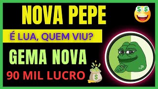 GANHEI R$90,000 COM A NOVA  PEPE COIN, VALE A PENA COMPRAR? TA EXPLODINDO. QUE ALTA LINDA.