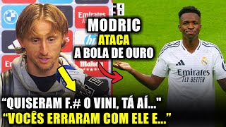 🚨EITA! Olha o SHOW DO VINI QUE FEZ MODRIC MANDAR UM RECADO PARA A BOLA DE OURO “VOCÊS ERRARAM E...”