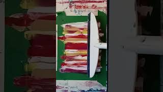 Squeegee Painting Abstract Art Quick and Easy #shorts