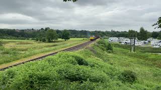 25279 passing burrs country park with a mixed freight