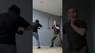 Greek Senior Citizen training Filipino Martial Arts for practical Self Defense #kali #arnis #eskrima