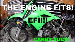 DAY 2! WORLDS FIRST FUEL INJECTED KAWASAKI KLX110!!! THE BIKE KAWI SHOULD HAVE BUILT!!!