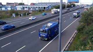 Nuclear weapon convoy, M74, Glasgow, 25/9/23