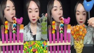 CANDY 🍭 ASMR PINK🩷STRAWBERRY🍓 DRINK🍷CHALLENGE 😍 #tiktok#mukbang#asmr#ssoyoung#youtube#food #asmr