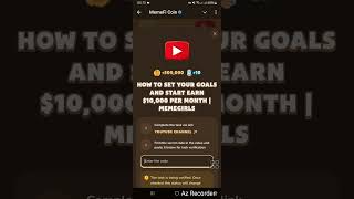 Memefi Video (How To Set Your Goals and Start Earn $10,000 per Month) Code