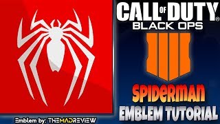 COD BO4 Black Ops 4 Marvels " SPIDERMAN " LOGO Emblem Tutorial Guide How To Make